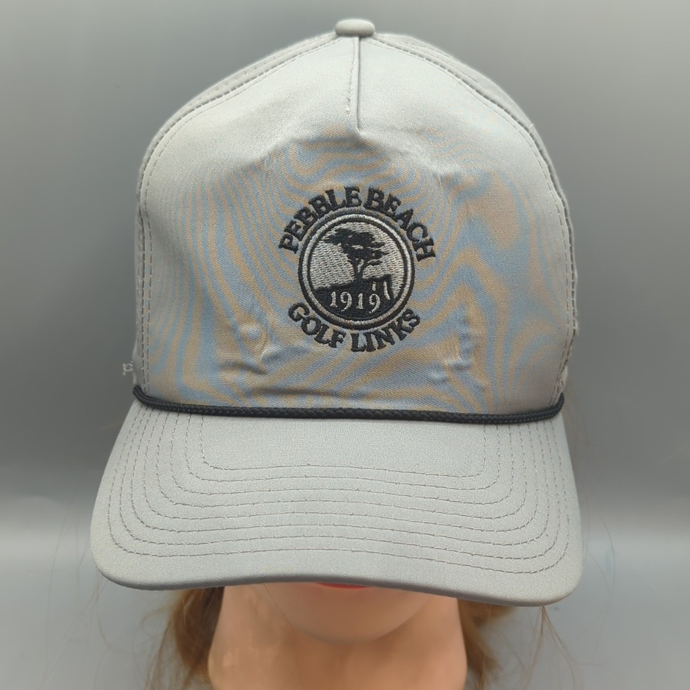 Pebble Beach Golf Links 1919 Hat Cap Imperial Gray Snapback Rope OSFA Adjustable
